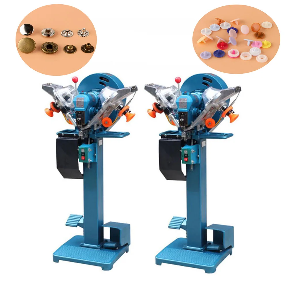 New Fully Automatic Snap Button Fixing Attaching Machine Metal Snap Button Riveting Attaching Machine