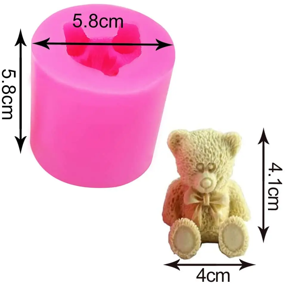 MJ 3D Silicone Mold for Candle Para Velas Wax Fundant Scented Decorating Mold