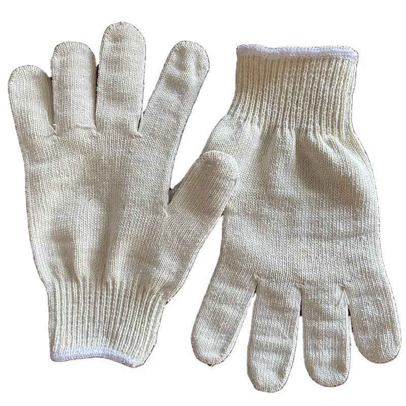 China Wholesale 7/10 Gauge Knitted Cotton Gloves Garden Working Guantes Safety Work Labor Glove for Construction