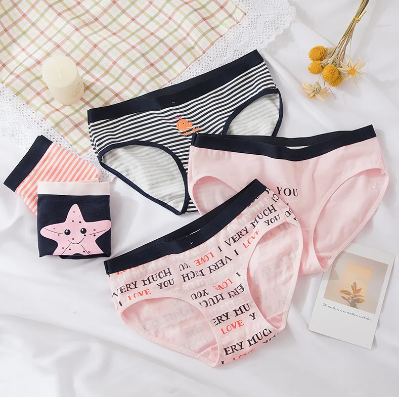 Женские бесшовные трусики из чистого хлопка