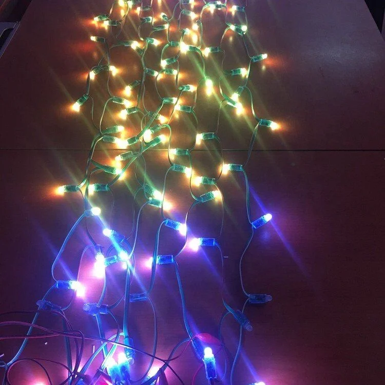 Индивидуально адресуемая RGB светодиодная пиксельная лампа WS2811 5 в 12 ip68 мм круглая рассеянная цифровая изменение цвета для светодиодного экрана
