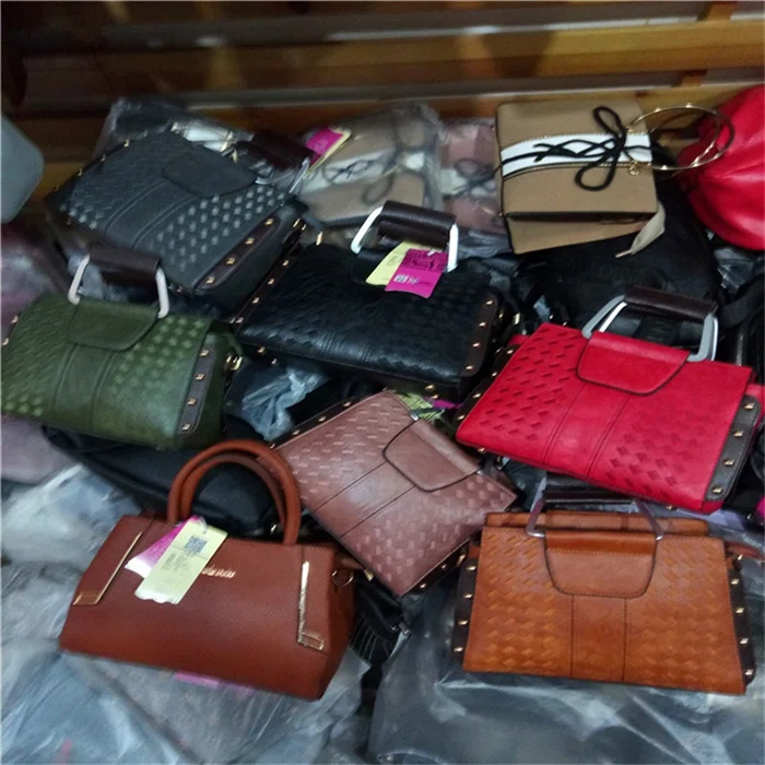 Mix design stocks wholesale single long strap ladies used shoulder bags stock bulk sale cheap clear used bag