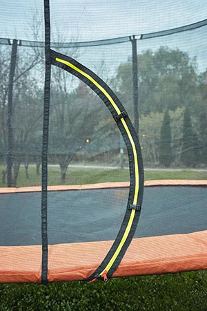 8X14ft trampoline park oval trampoline with inside safety net and basketball hoop