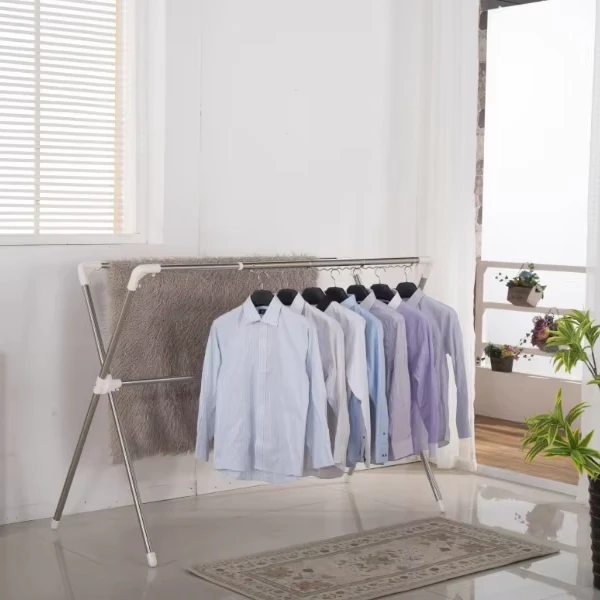 Superior Quality Adjustable Steel Garment Rolling Racks Heavy-Duty Clothes Rail for Durable Storage Use Best Quality Product