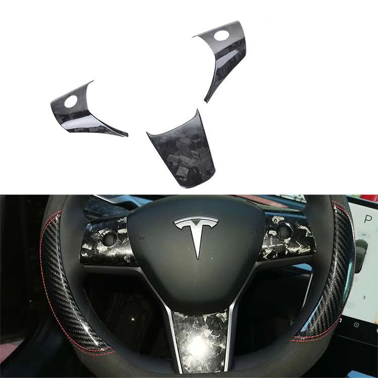
steering wheel Multifunction button Trim Decorative Sticker frame for Tesla model 3 Interior Accessories 