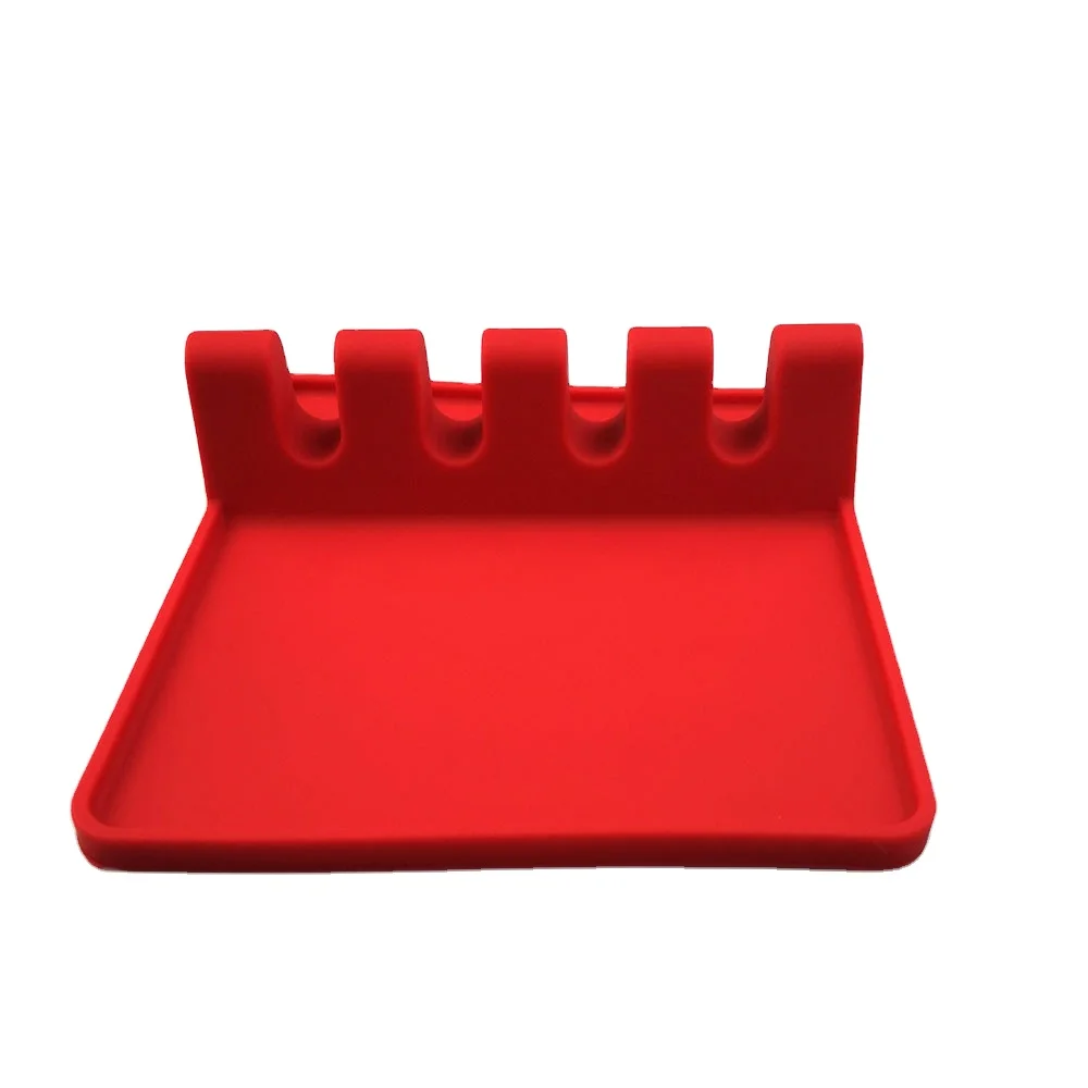 Silicone Utensil Rest with Drip Pad for Multiple Utensils, Heat-Resistant, BPA-Free Spoon Rest & Spoon Holder for Stove Top