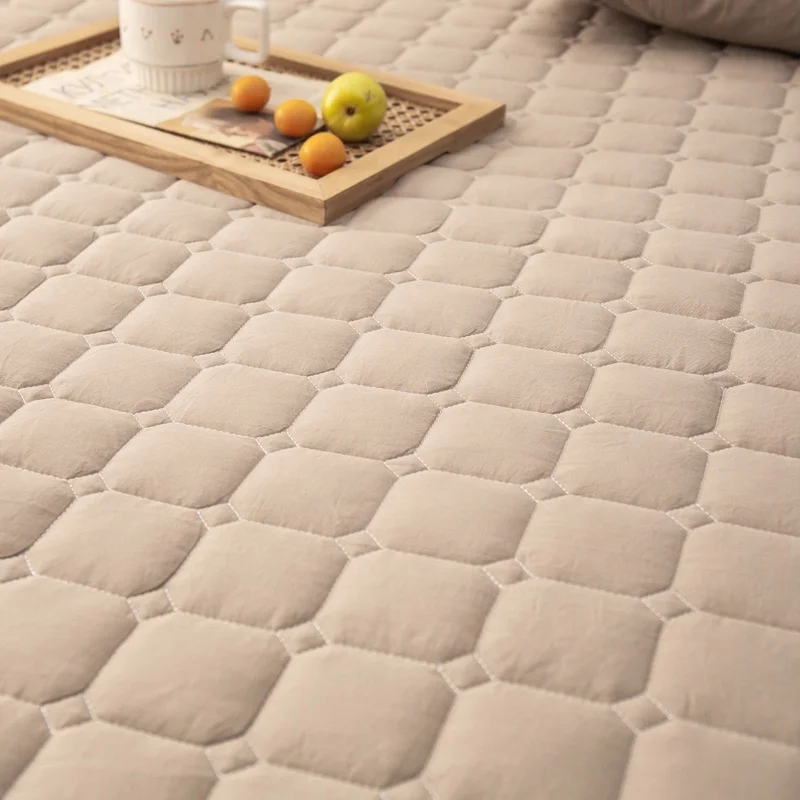 hotel bed covers king size duvet bedding set Quilted bed sheet printing design mattress protective cover fixed