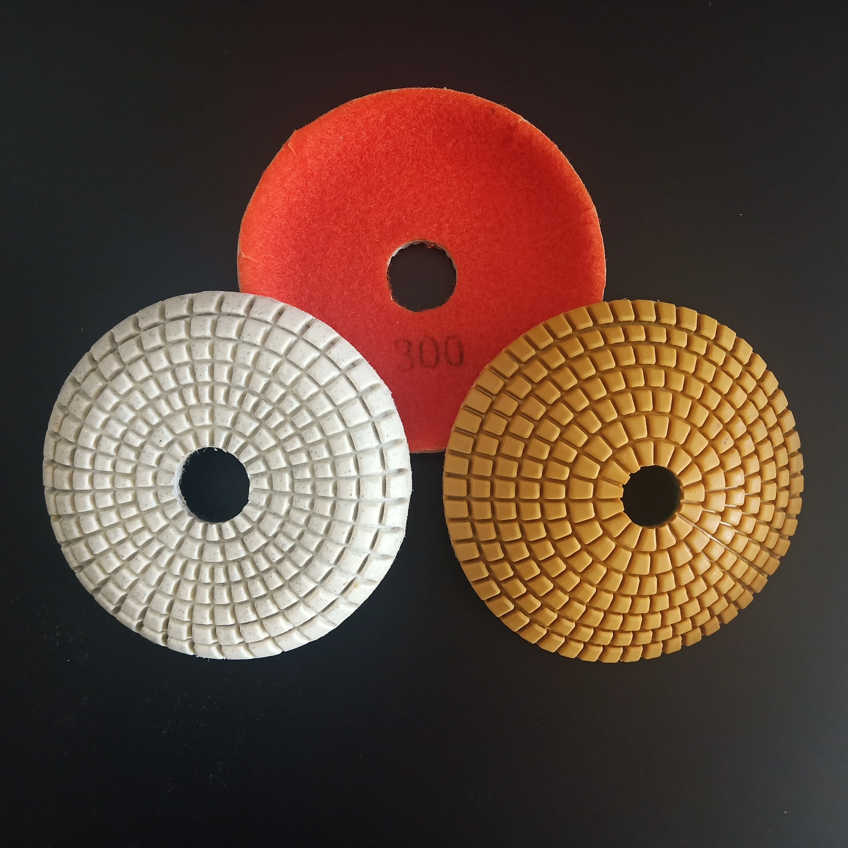 For different stone angel edge diamond stone abrasive tool resin 4inch convex polishing pads