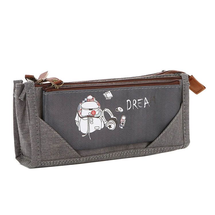 Large Capacity Pencil Case School Supplier Cute Pencil Bag Student Customized Canvas Pencil Case