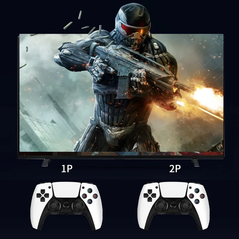 GT68 Popular Design 3D Box Portable Game Console PSP TV Stick Retro TV Game Wireless Gamepad