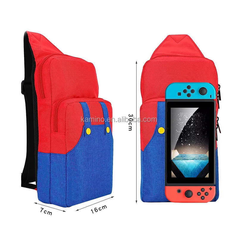 Portable Small Sling Crossbody Shoulder Carrying Storage Backpack For Switch Game Console Accessories
