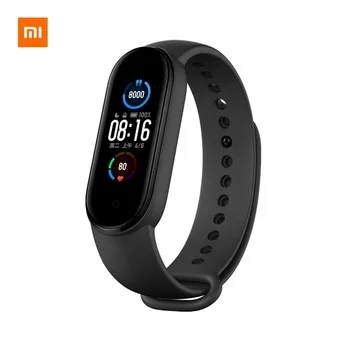  Оригинальный Смарт-браслет Xiaomi Mi Band 5 оригинальная версия CN фитнес-трекер с пульсометром водонепроницаемый mi
