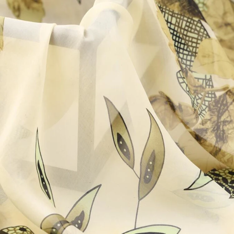 Early Spring Design Korean Crepe Silk Chiffon Fabric Price Per Meter