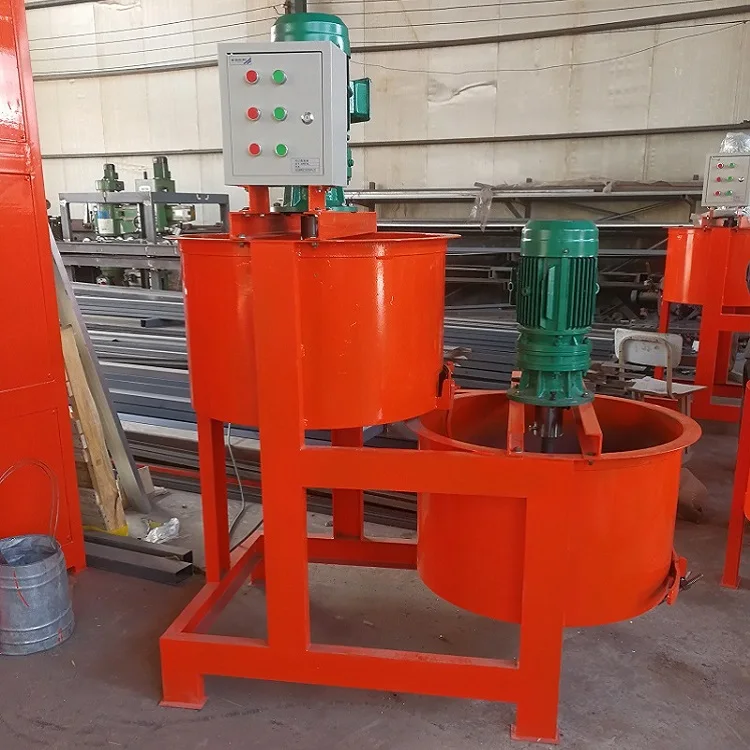 Two Buckets of Wet Material Dry Powder Mortar Mixer Can Continuously Mix Without Stopping the Machine