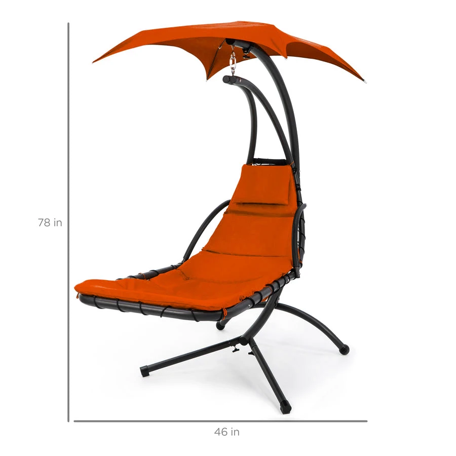 Danlong Hanging Curved Chaise Garden Furniture Outdoor Swing Chair Modern Design Cradle Patio Swing Chair