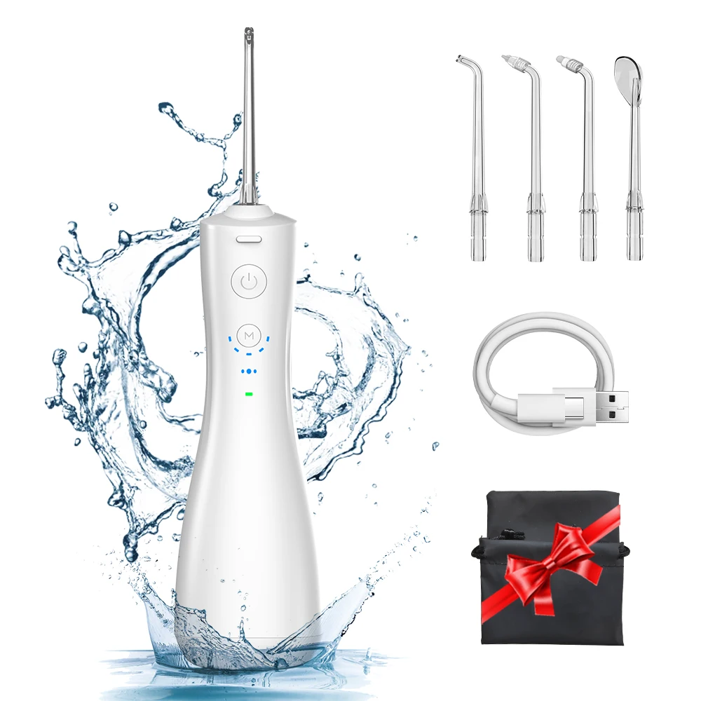 CE Certificate Professional Oral Cleaner Waterproof Rechargeable  Portable Dental Water Jet Irrigator With Massage Function