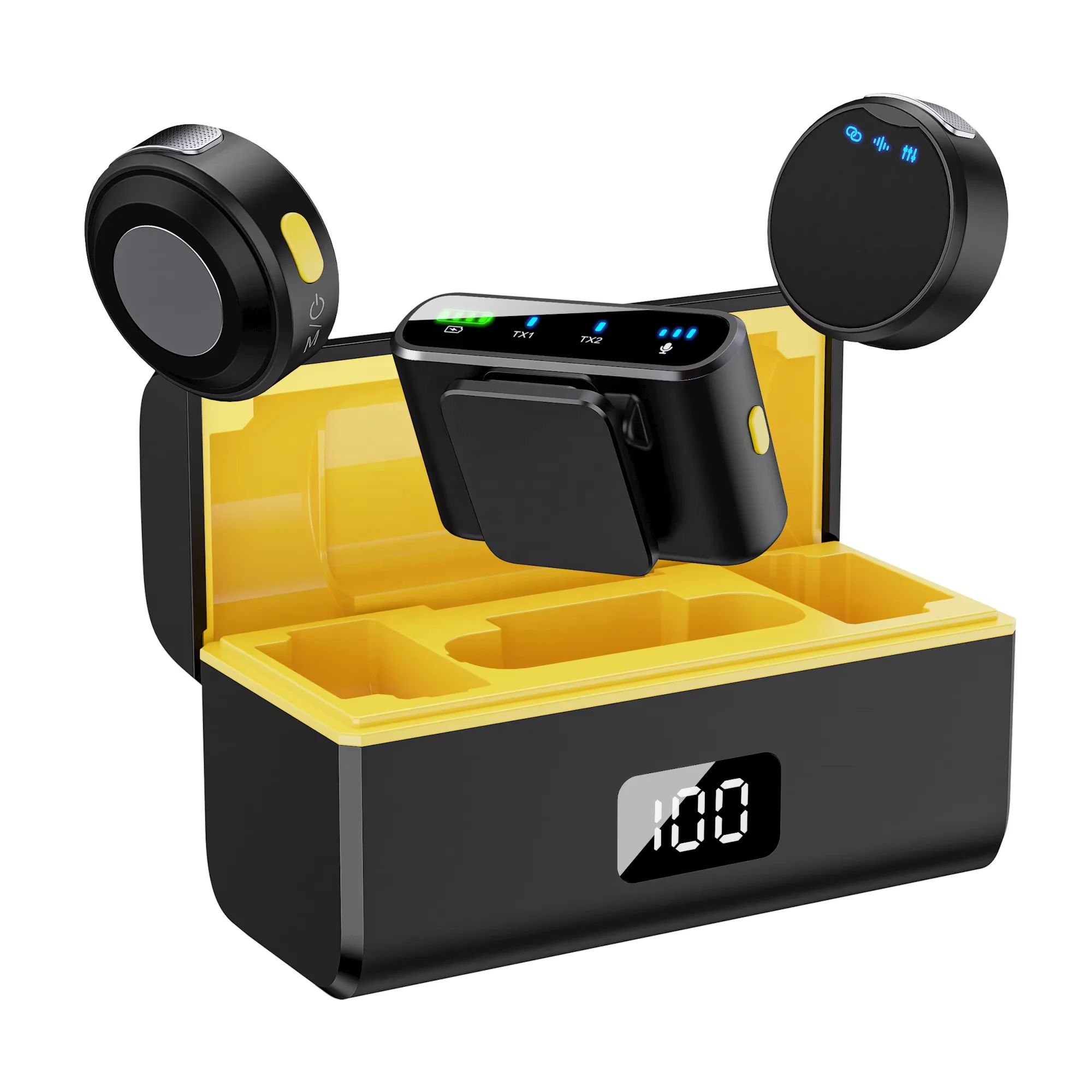 Brand New Portable Vlog Lavalier Microphone Long Distance Use Long Range Vocal Microphone Wireless Microphone For Livestream