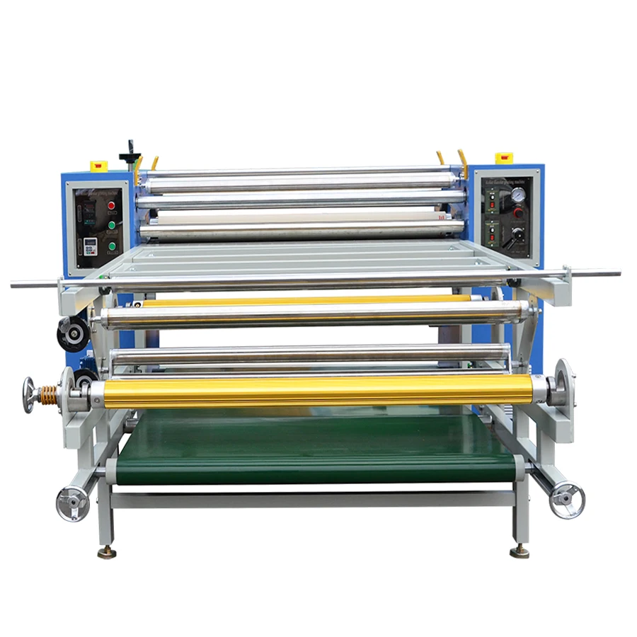 Automatic thermal  high productivity upper feeding table oil heating type heat transfer machine