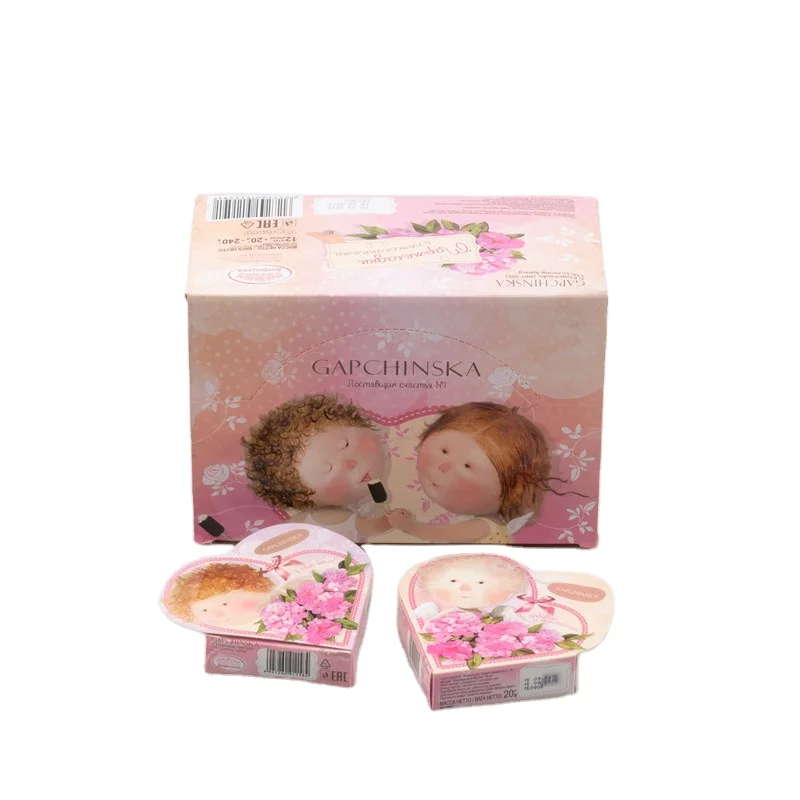 Candy heart shape soft gummy  sweets box packing jelly fruit plastic tray candy jelly candy strawberry fruit flavor sweets