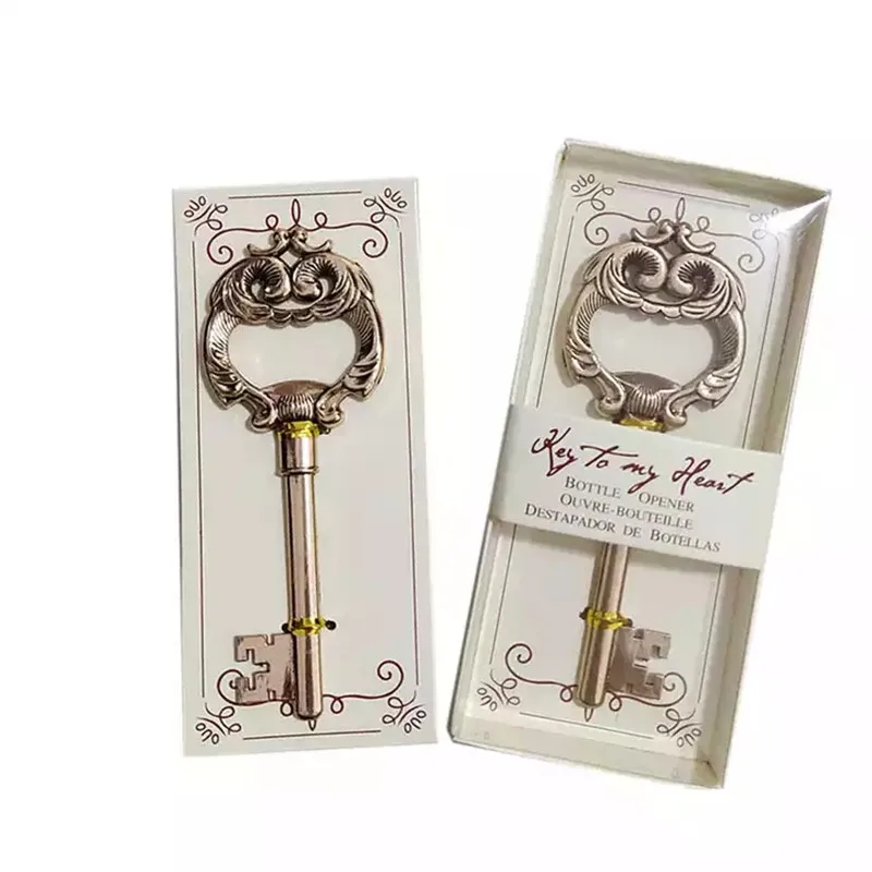 Y5976 Philippines wedding souvenirs gift Key to My Heart Antique Gold Key Beer Bottle Opener