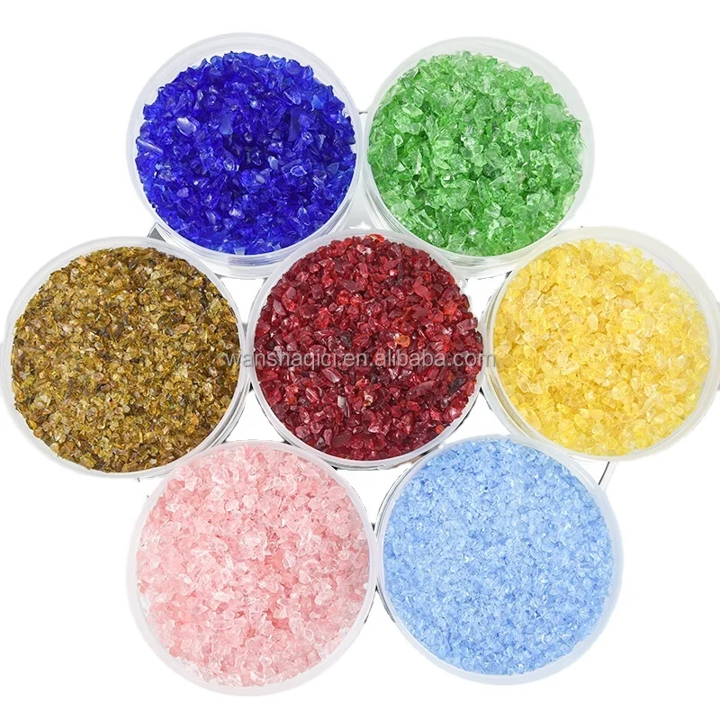 2022 China produces glass fragments and glass sand glass beads for decoration