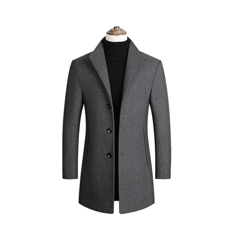 Wholesale trench coat 700g cashmere Comfortable and warm in winter veste longue homme mens wool coats