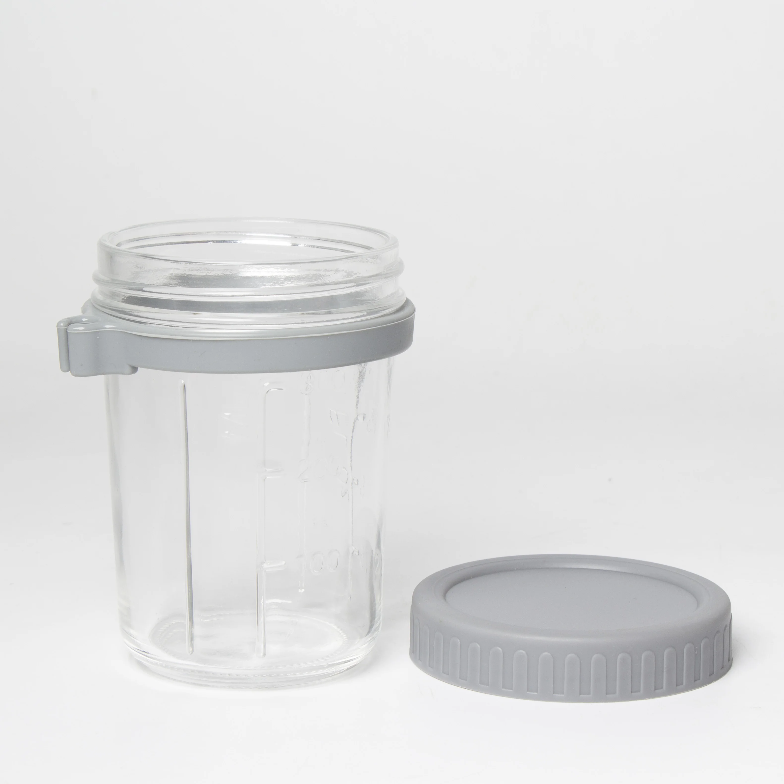 Overnight Oats Jars with Lid and Spoon 10 oz 300ml Oatmeal Container with Measurement Marks Mason Jars with Lid