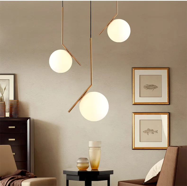 Single head double head Glass Ball Decoration LED Pendant Lights