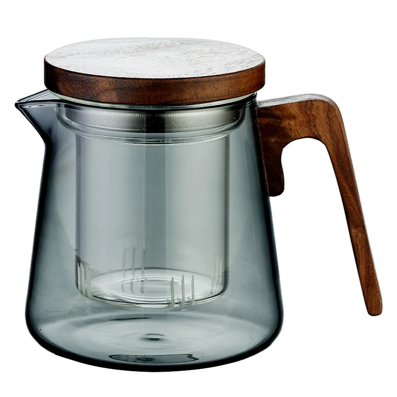 Высокотемпературный устойчивый высокоборосиликатный прозрачный чайный горшок китайский чай кунг-фу с ручкой облачный и справедливый чайник