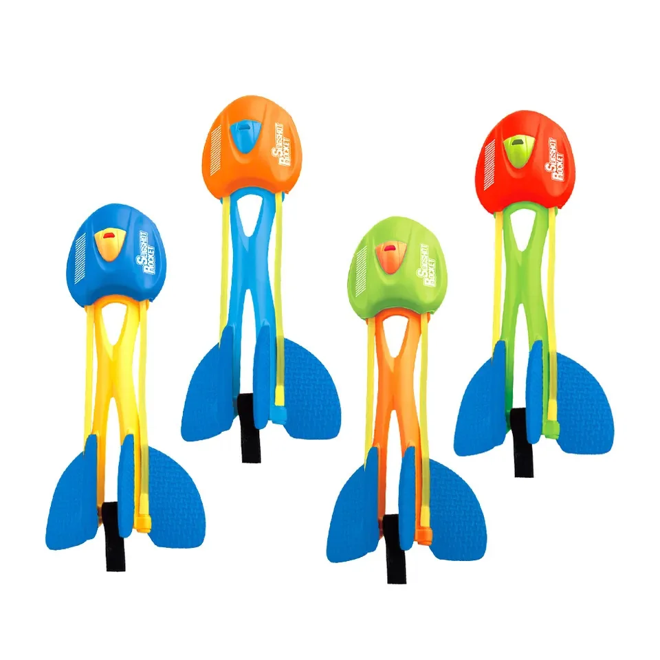 Can Custom Logo Kids Other Summer Outdoor Sports Type Flying Glider Toys Missile Flinger rocket Launcher Toy Flies Up To 25m