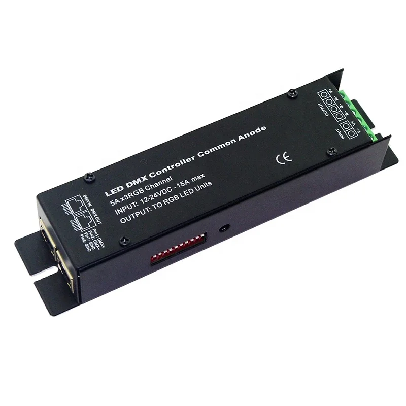 Декодер DMX512 на 3/4 каналов 12 В 24 макс. 5Ax3CH RGB светодиодный контроллер общий анод DMX диммер выход свет