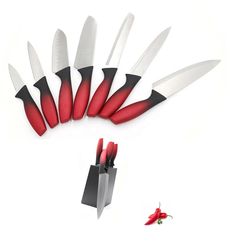 Hip-home Professional Barbecue Meant Dining Utensils Stainless Steel Kitchen Knife Cleaver Chef Knife Set