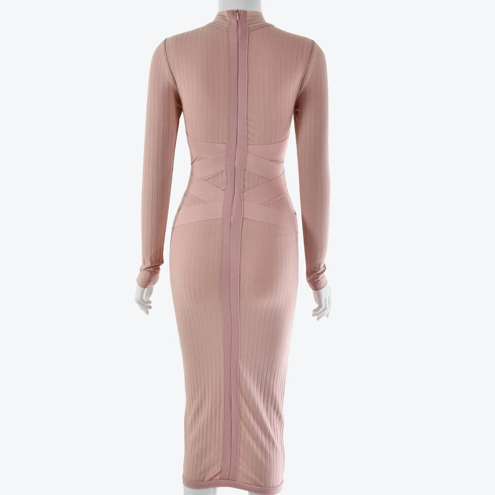 YH Buy wholesale fall boutique elegant women clothing long sleeve maxi bodycon dresses