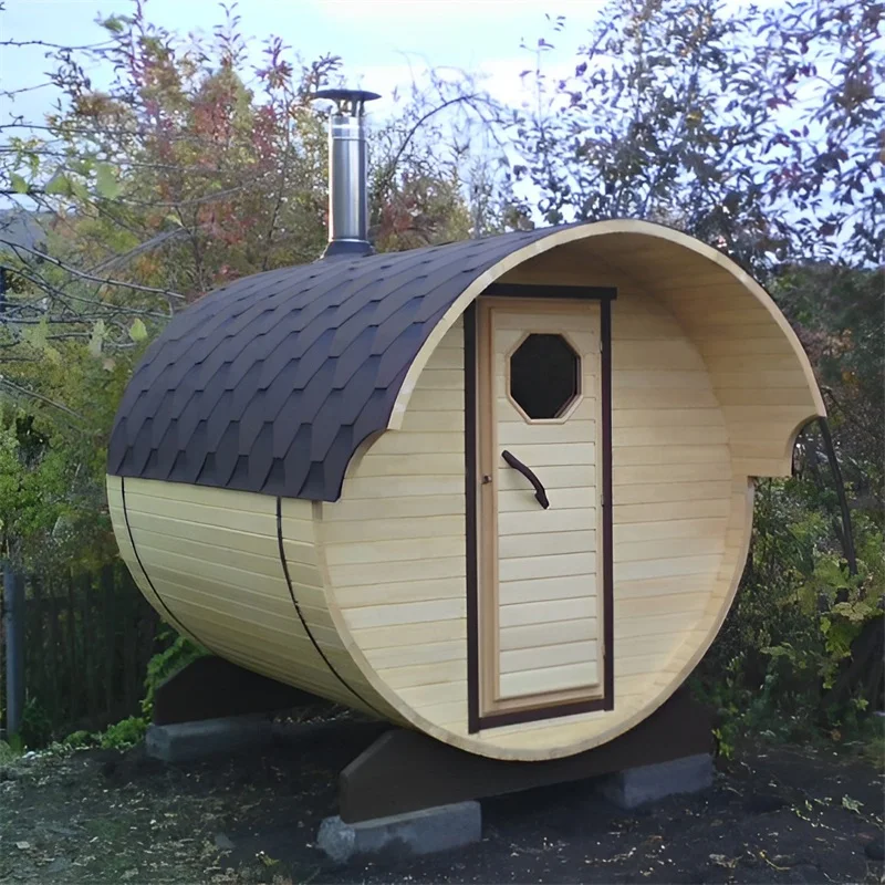 Outdoor Barrel Steam Electric Heating Furnace Sauna Room For Sale At Factory Price