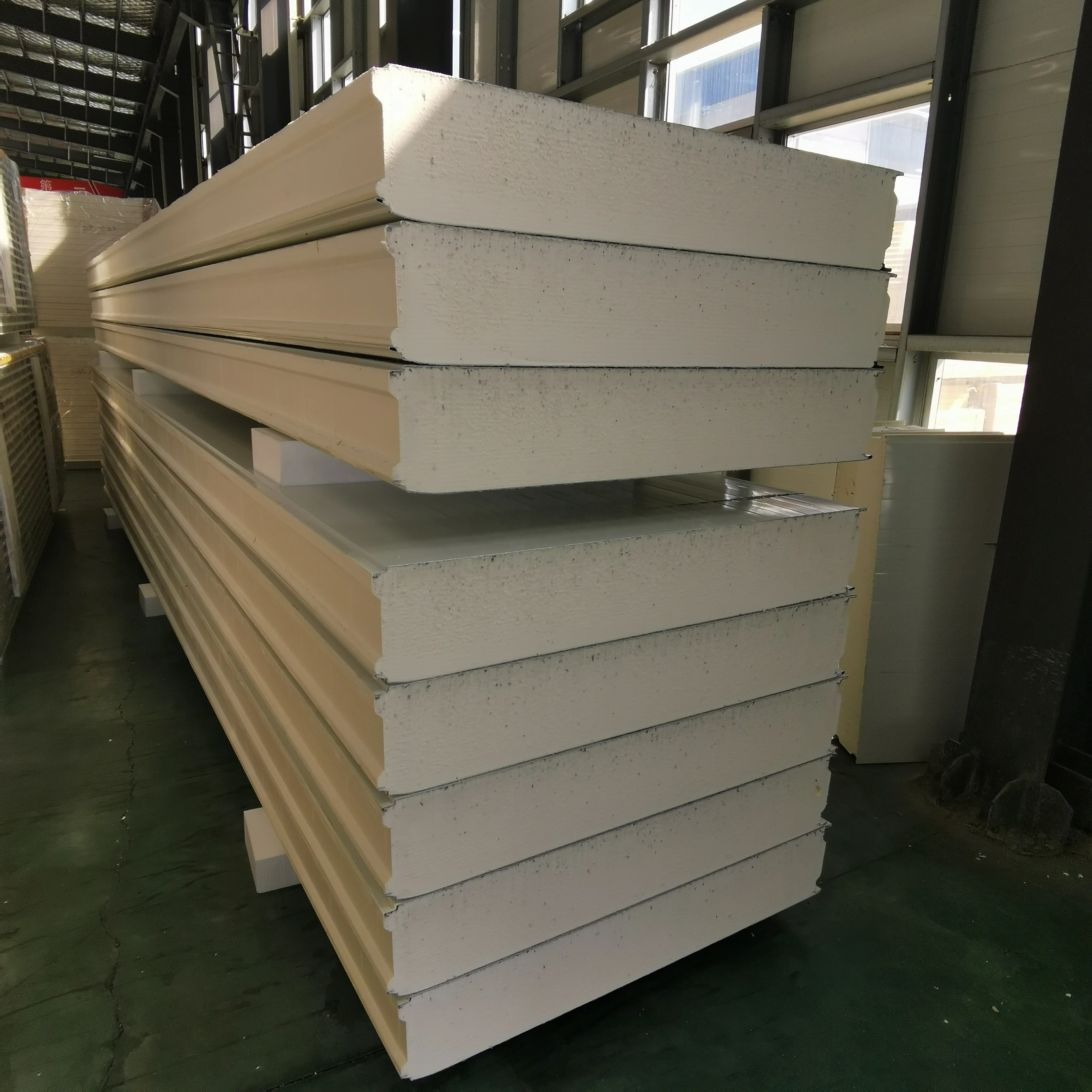 Construction materials CAM lock PU/PUR/PIR foam sandwich panel for Cold/Freezer Room