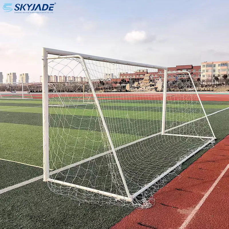 Professional High Quality 5-a-side Steel Soccer Goals High Air Retention Net Indoor Outdoor Training Equipment PVC Wheels Logo