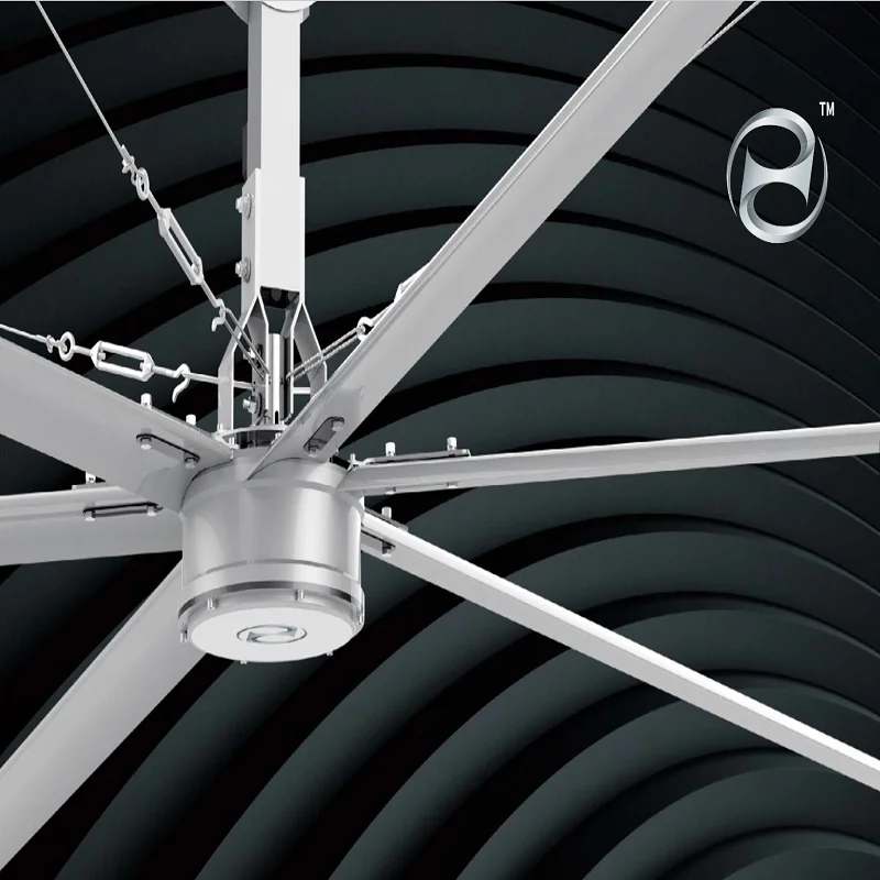 12ft 3.7M HVLS Warehouse Ventilation Fans IP66 Controlled for Efficient Cooling