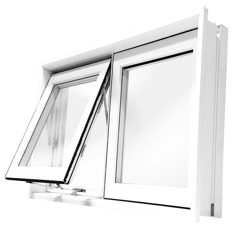 extra wide aluminium frame sound proof double hung awning windows