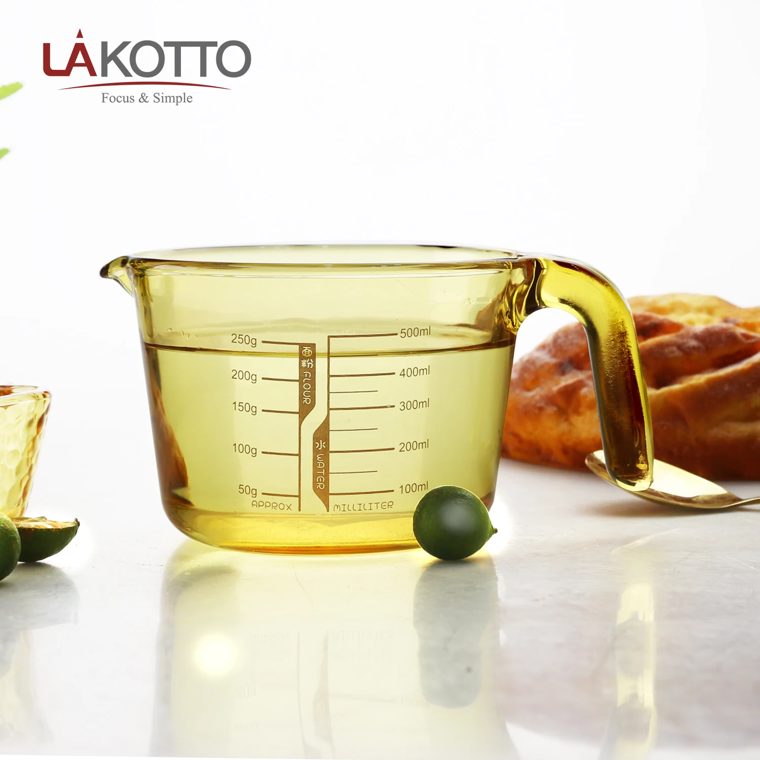 Пузырек из трубного низко боросиликатного стекла мерные чашки набор посуды для кухни посуда стеклянный измерительный кувшины измерения кружки с ручкой 500 мл