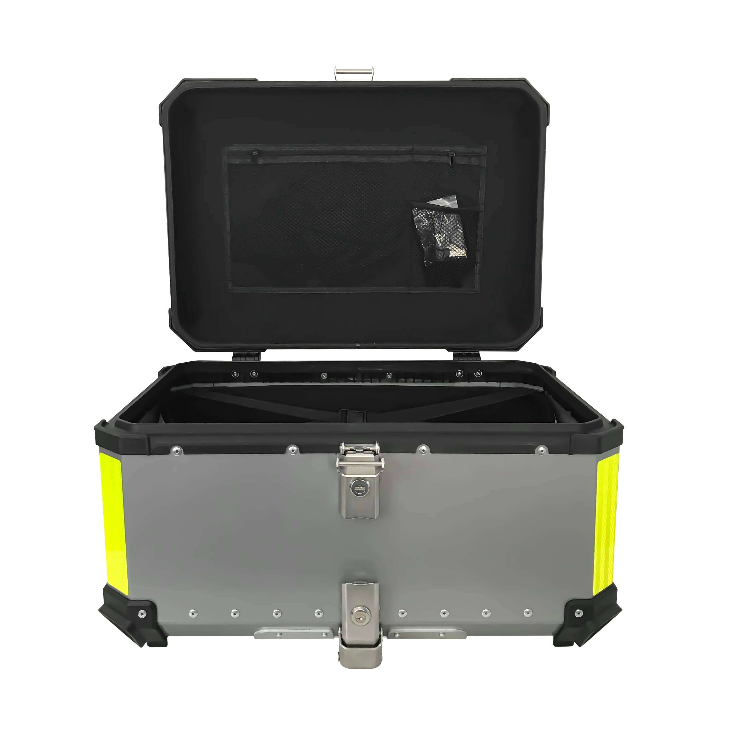 Мотоциклетные шлемы, алюминиевые, серебристые/черные, срок доставки 65 л, аксессуары для мотоциклов