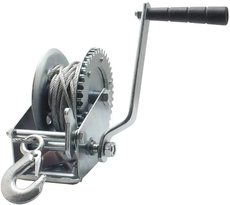 ENJOIN  1600lbs Hand Winch with Cable Manual Winch for Boat Trailer,ATV Hand Winch