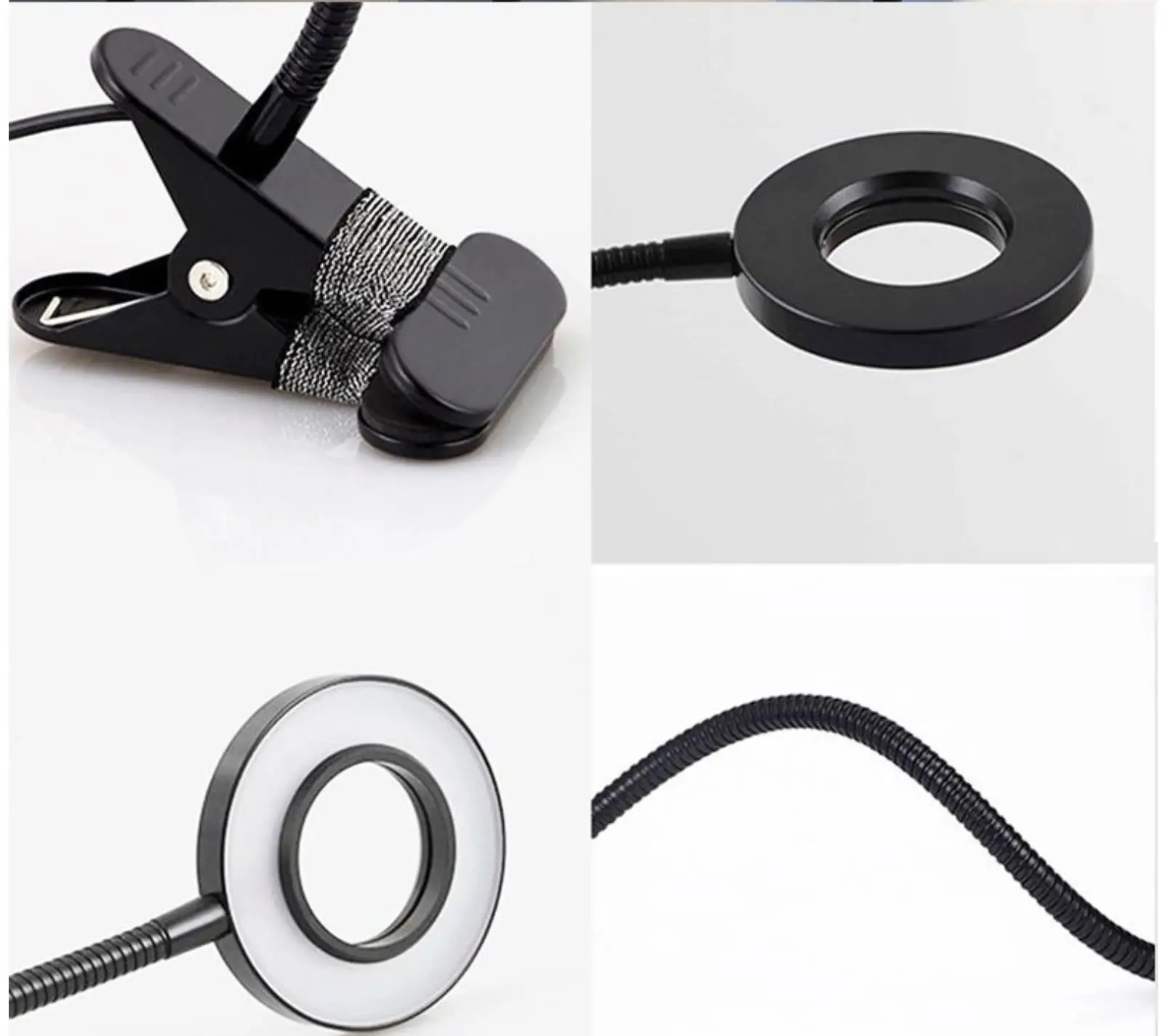 USB Charging Dimmable Eye-friendly Flexible Night Reading Study Table Clip Clamp Led Desk Lamp  with 3 Modes Touch Control