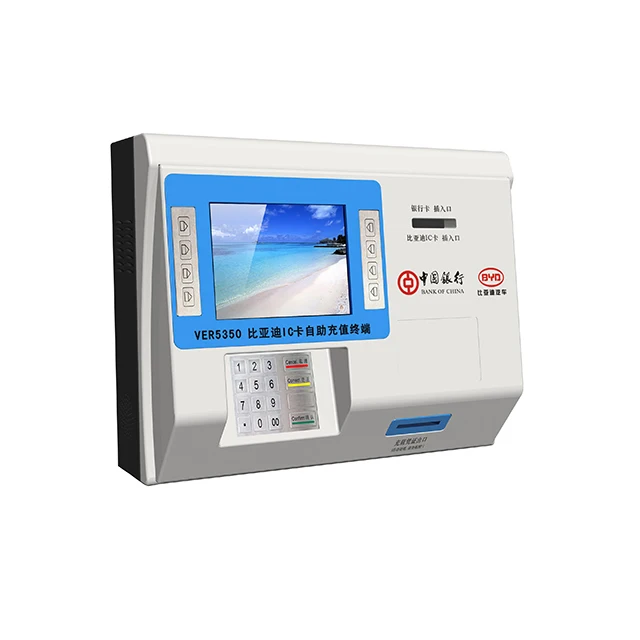 desktop kiosk portable touch screen Self service payment machine with laser printer and CE
