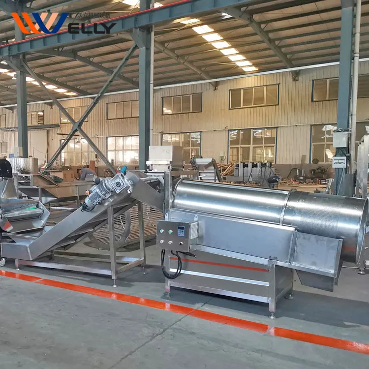 Continuous peanut pea cashew frying machine line/ grain vertical conveyor belt