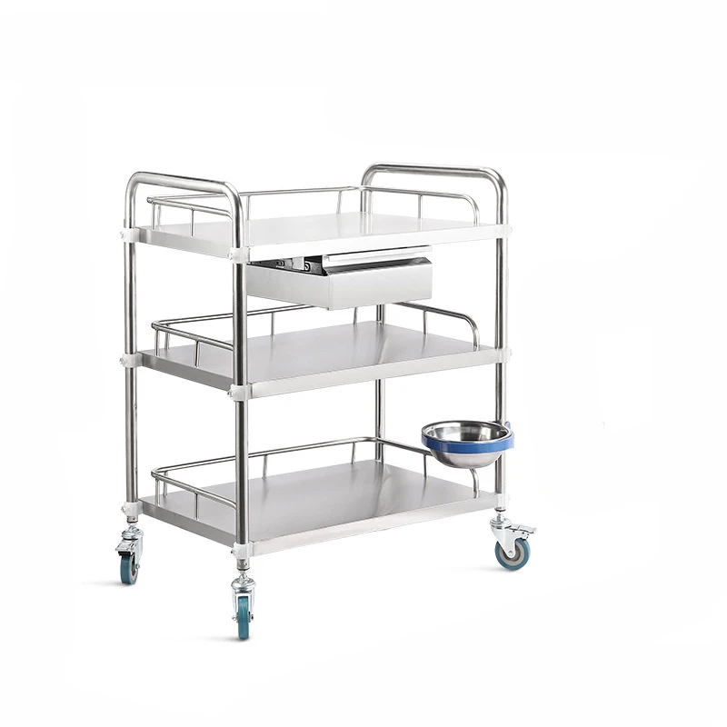 Trolley Cart  Medical Stainless Steel Mobile Medical Trolley