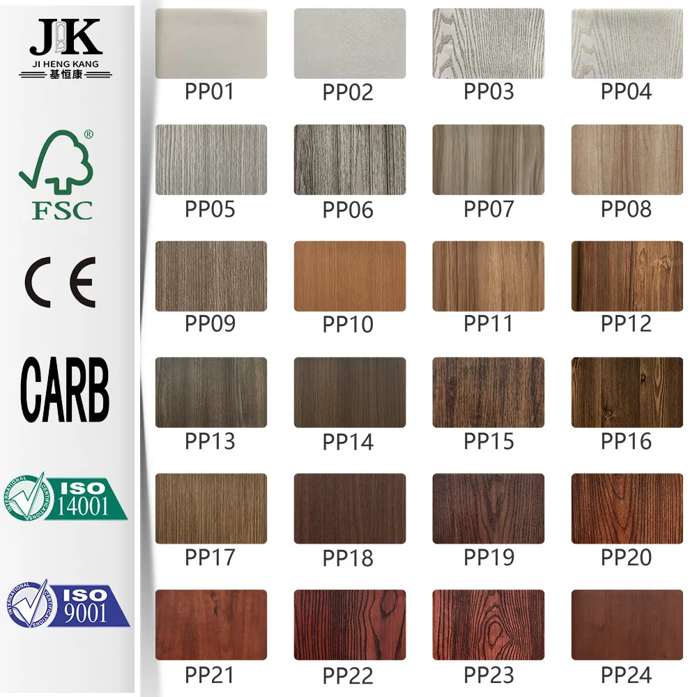 JHK-P01 ПВХ дверь материал внутренняя MDF Flush
