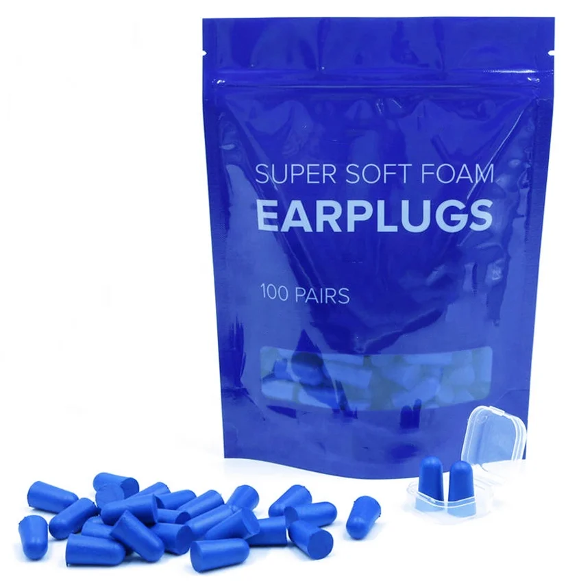 100 Pack Custom Bag Disposable Foam Earplugs Noise Cancelling Sleeping Ear plugs for Sleep Study Noise