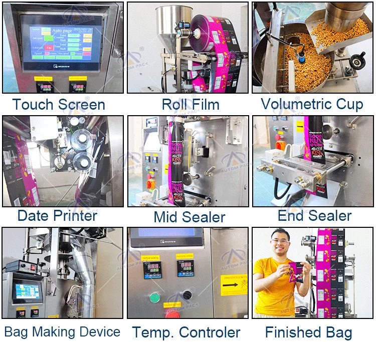 Autompack ATM-320C Automatic Vertical 100g Weighing Seeds/Beans/Nuts/Legume/Grains/ Rice Packaging Machine price