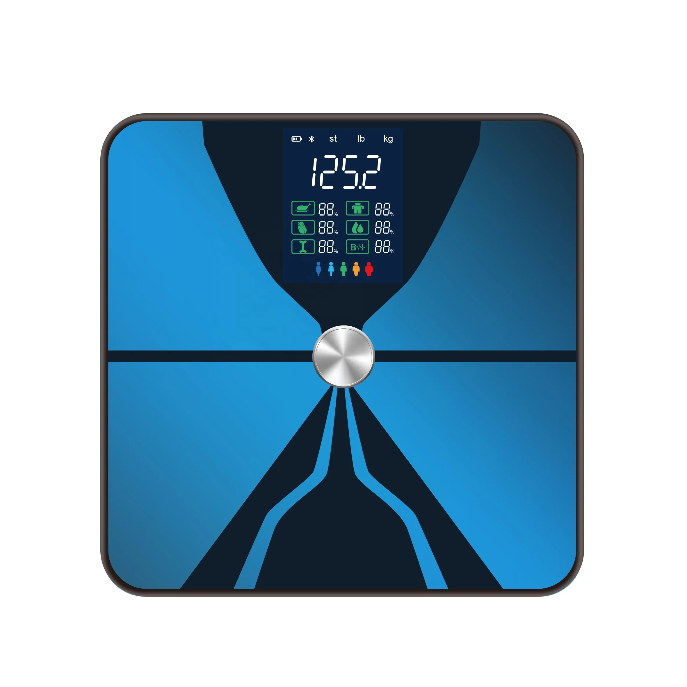 Фабрика трендовые Весы измерения жира тела Смарт беспроволочный изготовленный на заказ напольные весы VA экран OEM анализа цифровых умные с приложением