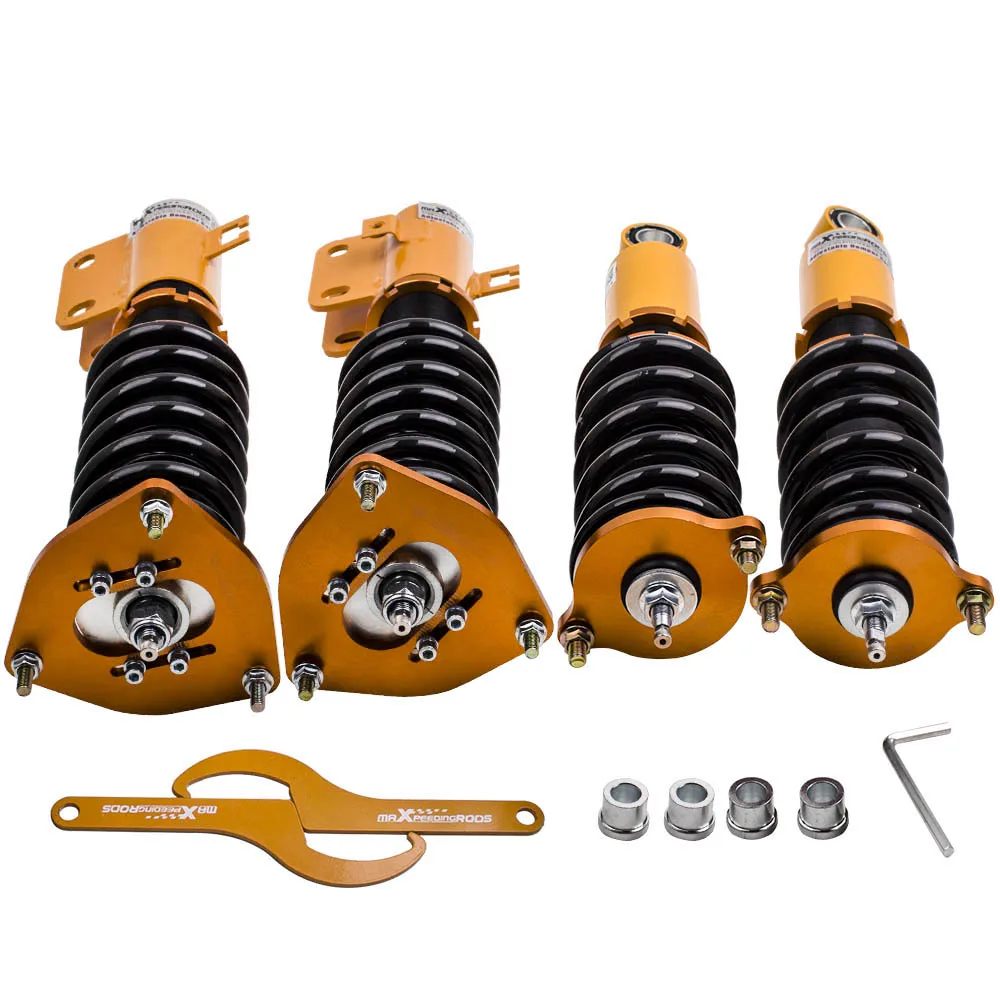 MaXpeedingrods Tuning Coilover Suspension for Subaru Legacy 1999-2004 BE Shocks Strut 24 Steps Adjustable Damper